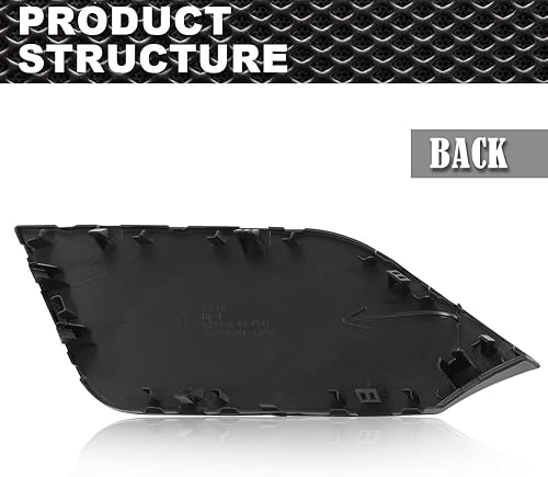 Miniatura 3 de Cubierta de gancho de remolque para parachoques delantero compatible con Nissan Rogue 2017 2018 2019 2020 negro tapón de remolque 622A0-6FL0H