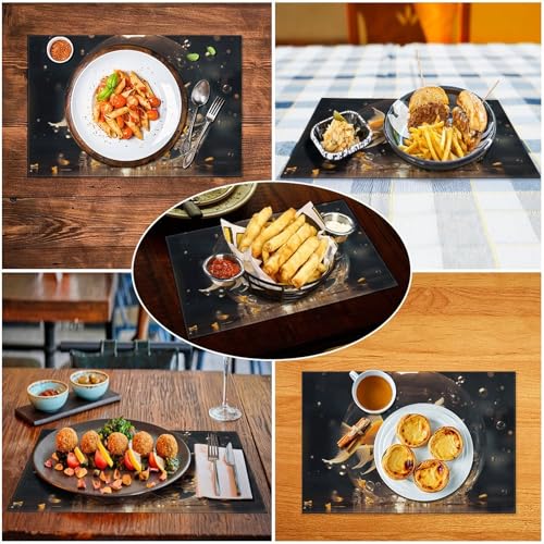 Sets de table de cuisine lot de 6 imperméables antidérapants table manger - 6