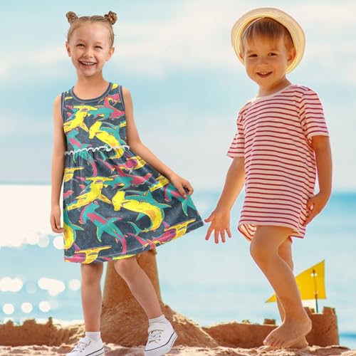 Girls Cute Dress Kids Summer Sleeveless Dresses Sundress Swing Outfit 2-9 Years4