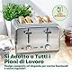 BELLA 4-Scheiben-Toaster mit extra breiten Toastschlitzen und herausnehmbarem Krümelfach – 6 Bräunungsstufen, Abschaltautomatik und Aufwärmfunktion – Toastbrot, Bagel und Waffeln