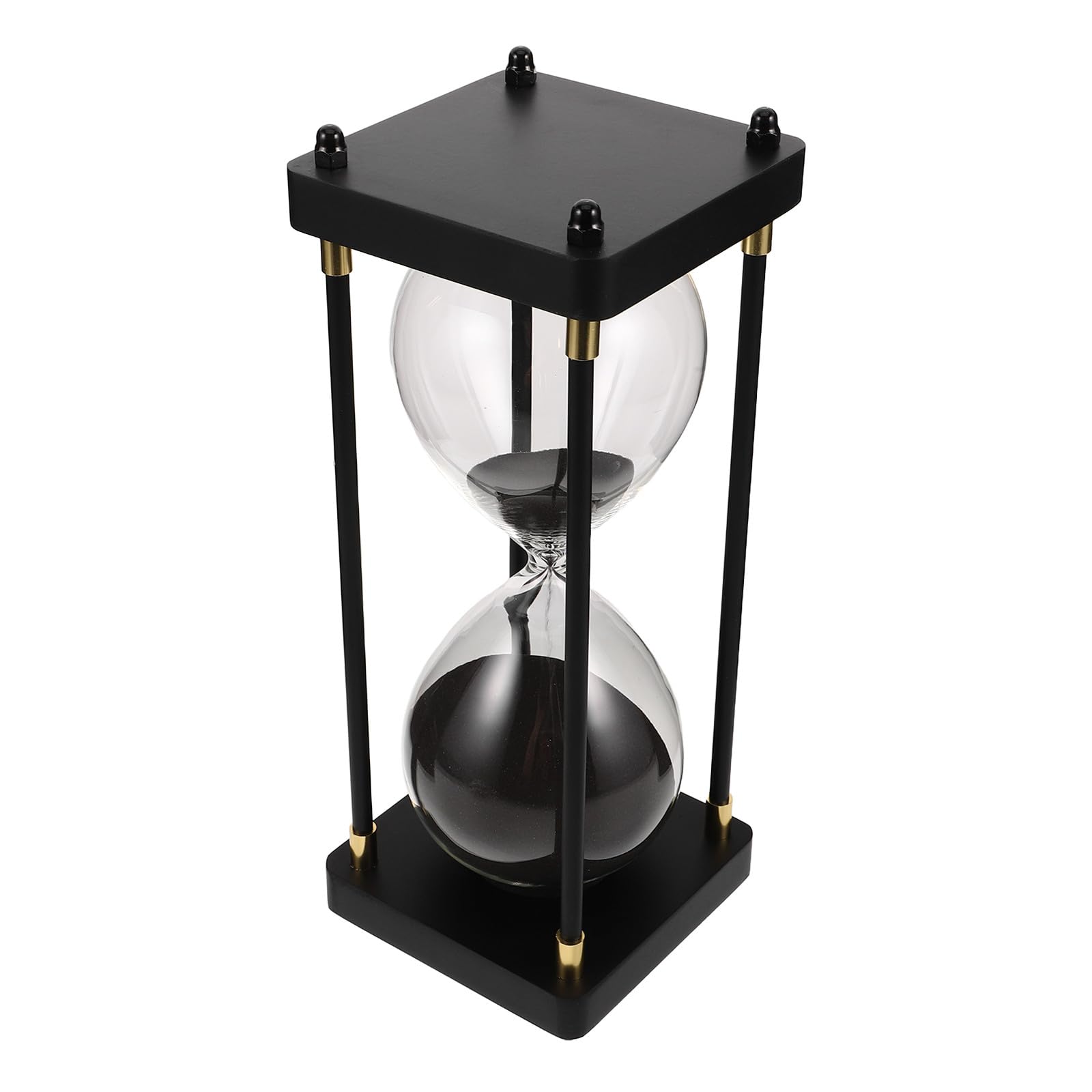 Temporizador de arena de 60 minutos hecho en vidrio transparente decorativo de alta calidad