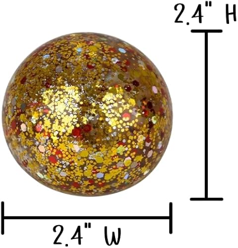 Miniatura 3 de Bola de azúcar sensorial para ansiedad de 2.4 pulgadas, 4 unidades (lentejuelas brillantina)
