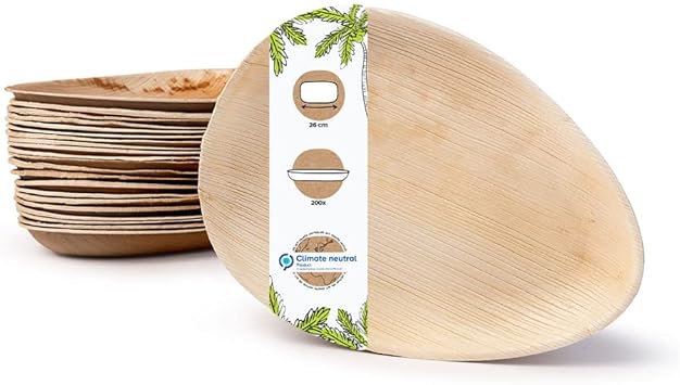 BIOZOYG Palware - Haute Qualité D'assiette En Feuille De Palier I 25