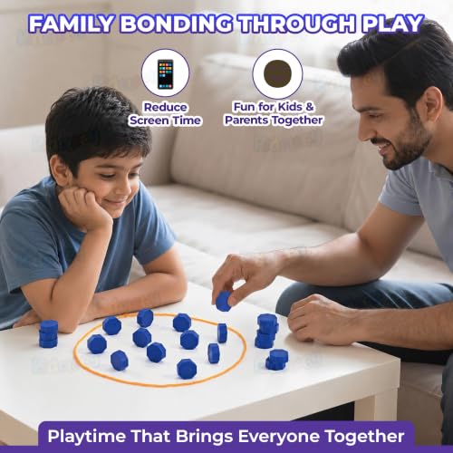 Image of Kidology Magnetic Strategy Game for Kids & Adults | Magnetic Chess Board Game with 20 Pieces & Rope Boundary | Brain Teaser Logic Puzzle | Family Tabletop Game for Focus & Critical Thinking | Gifts