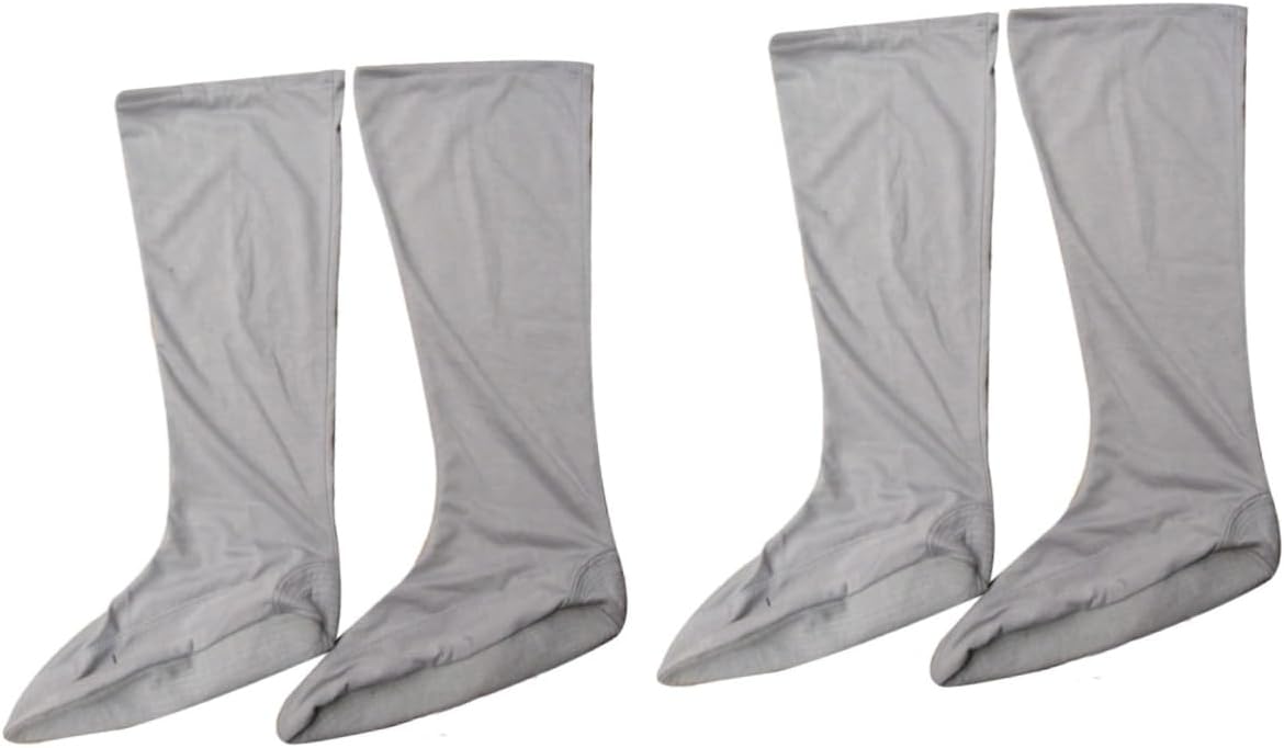 CALLARON 2pairs Monk Socks for Meditation and Training Lightweight Cotton Stockings Suitable for Seasons Simple Light Grey Design for Monks
