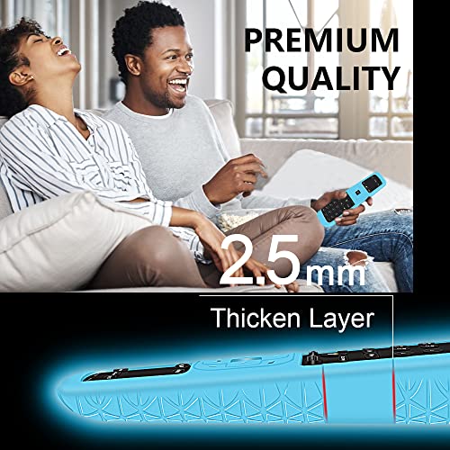 2Pack Protective Case Cover For At&T Tv Now Directv Receiver Remote Control Voice Control C71Kw,For At&T Tv Now Directv Remote Back Shockproof Silicone Cover Holder Skin Protector-Glowblue+Glowgreen #TOP4