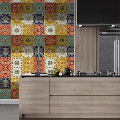 Image of VKR Removable Waterproof Vinyl Wallpaper Roll | Self Adhesive Peel & Stick Sheet for Kitchen Counter, Wardrobe, Drawer, Table & Furniture Protection (Rajwadi Well, Pack of 1)