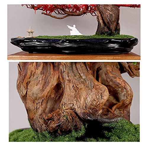 Künstlicher Bonsai Baum Künstlicher Baum Bonsai Chinesische Landschaft Simulation Grünpflanzen Kieselsteine Keramik Figuren Zen Simulation Baum Topfpflanzen - Image 5
