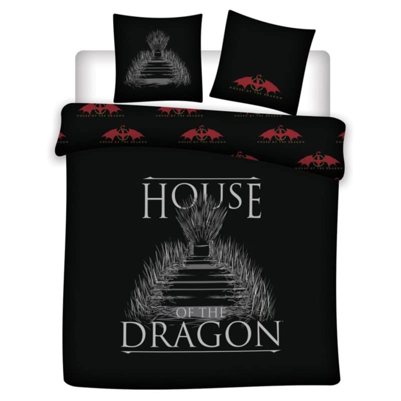 Parure de lit double réversible House of the Dragon - 220 cm x 240 cm