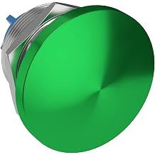 APIELE 22MM Mushroom Head Push Button Switch Momentary Push Button IP65 Waterproof Screw Terminal 12V 24V 36V 110V 250V 5A SPST22mm, Green