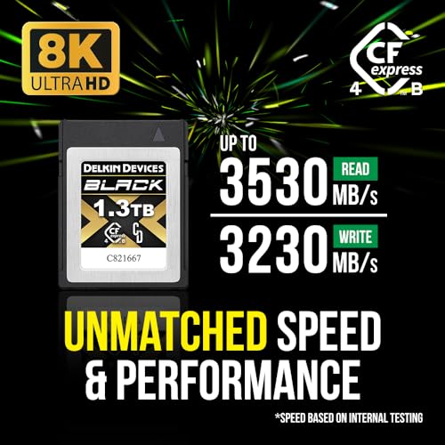 Delkin Devices Black 1.3TB CFexpress 4.0 Type B Memory Card with pSLC Flash, up to 3530MB/s Read for Professional Video and Photography - Image 6
