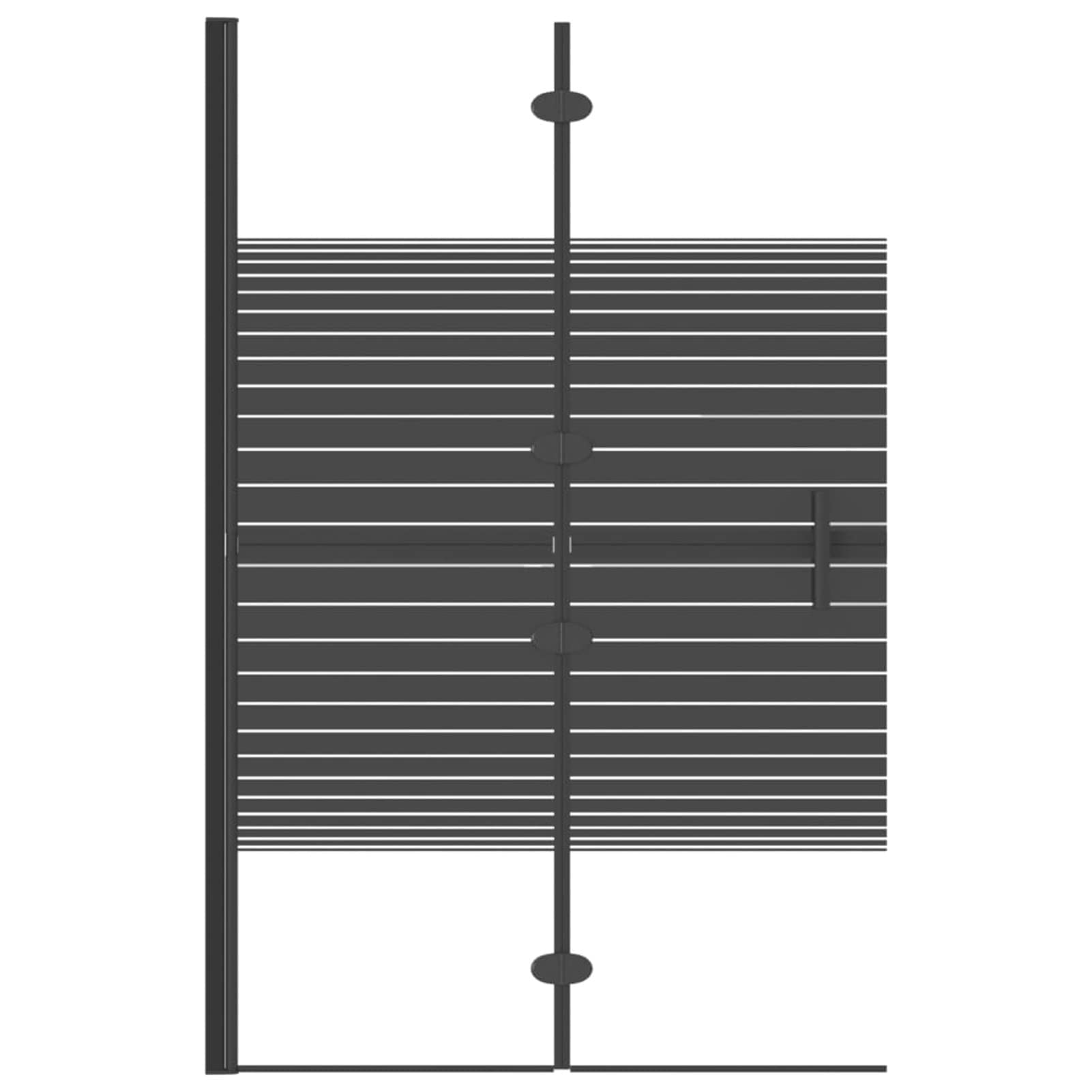 LAPOOH ESG składana ścianka prysznicowa czarna 80x140 cm, przegroda do wanny, parawan prysznicowy, kabina prysznicowa, parawan łazienkowy 150740
