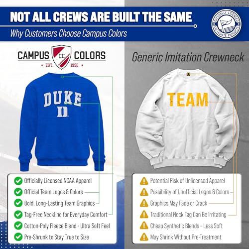 Image of NCAA College Sweatshirt Fleece Crewneck Pullover for Men and Women | Officially licensed NCAA college gameday crewneck pullover - 9 oz fleece lined sweatshirt with arch and logo design