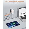 TESSAN 65W USB C Reisadapter, Universele Stekkeradapter met 1 USB, 3 USB C en 1 PD Snel Opladen 65W, Internationale Stekker voor EU, VK, Amerika, Canada, Australië - Image 4
