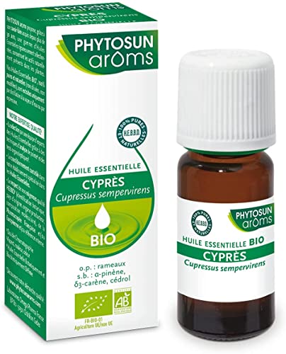 Phytosun Arôms – Huile Essentielle de Cyprès BIO – 100 % pure et naturelle – 10 ml