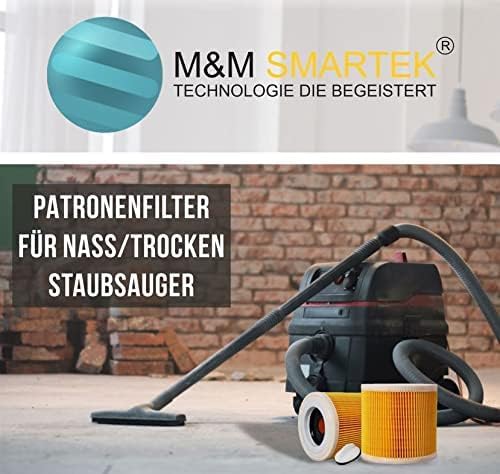 M&M Smartek 10x filtry kartridżowe do Kärcher WD2-WD3, ref. 6.414-552.0 | Filtr zamienny pomaga utrzymać wydajność urządzenia; przed zakupem sprawdź model, numer referencyjny, wymiary i montaż.