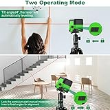Laser Level, CUSBON by VORCING Line Laser Level Rotatable 360 Degree Self Levelling Laser Level with Manual/Self-Leveling Mode Horizontal and Vertical Laser Level(Battery Included) - Image 4