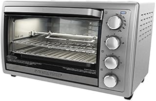 "BLACK+DECKER Rotisserie Toaster Oven, 6 Slice, 5 Functions, Silver, TO4314SSD