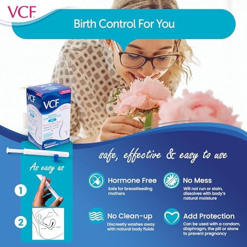 VCF Vaginal Contraceptive Gel Prefilled Applicators with Spermicide, 2 Boxes of 10 Prevents Pregnancy, Nonoxynol-9 Kills Sperm on Contact, Hormone-Free, Easy to Use, VCF Works Instantly. 20 Total