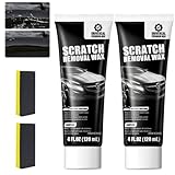 2Pcs Car Scratch Remover Wax, Universal Premium Polishing Compound for Deep Scratches, 2026 New Upgraded Car Paint Scratch Remover for Vehicles, 4 fl oz (120 ML), with Sponge and Cloth,White