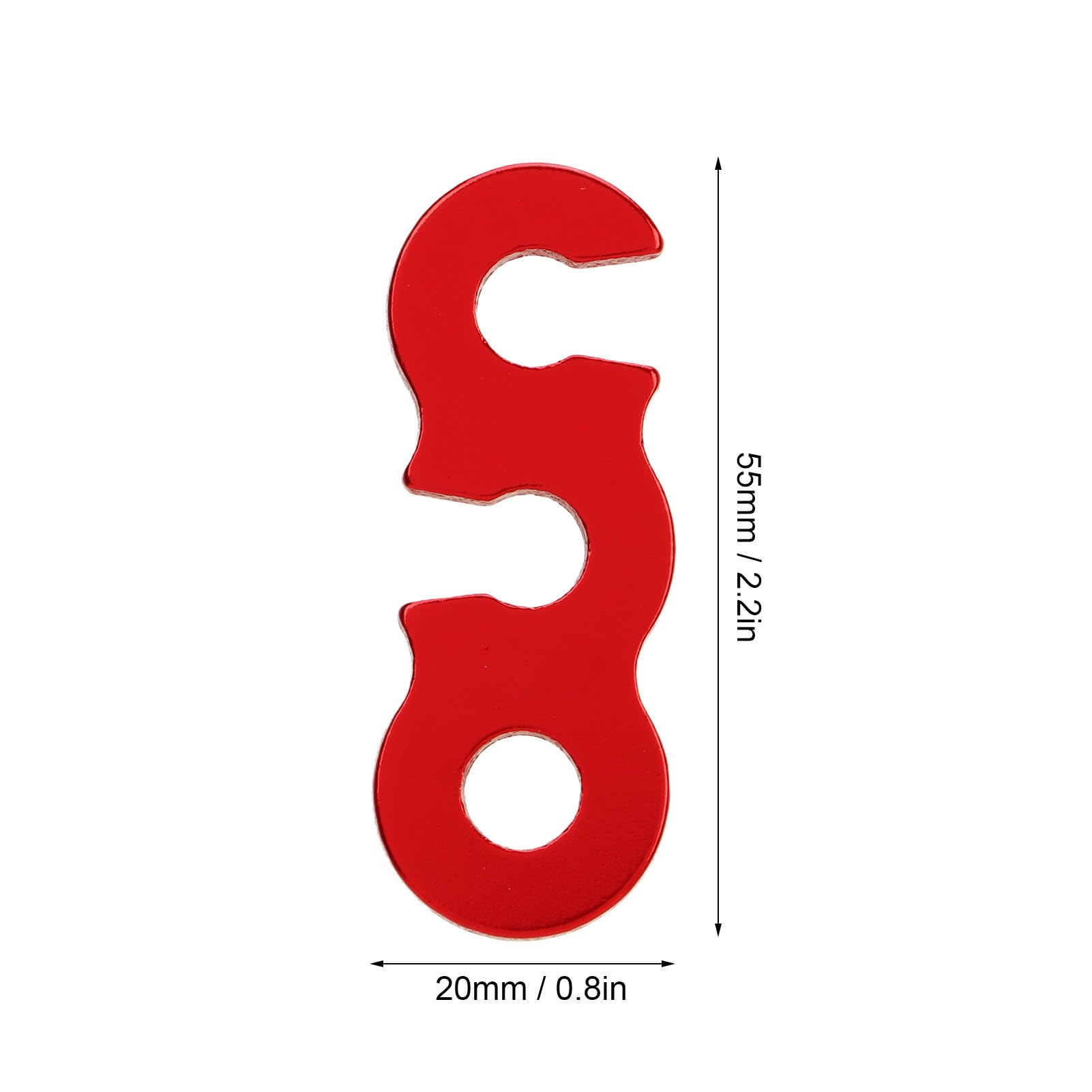 Lybunair 10PCS Aluminum Alloy Rope Locks, Guyline Tensioner for Camping, Trekking, Outdoor Adventures (Red)