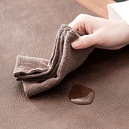 Chemin de table en cuir haut de gamme résistant à l'eau pour salon chic - 4