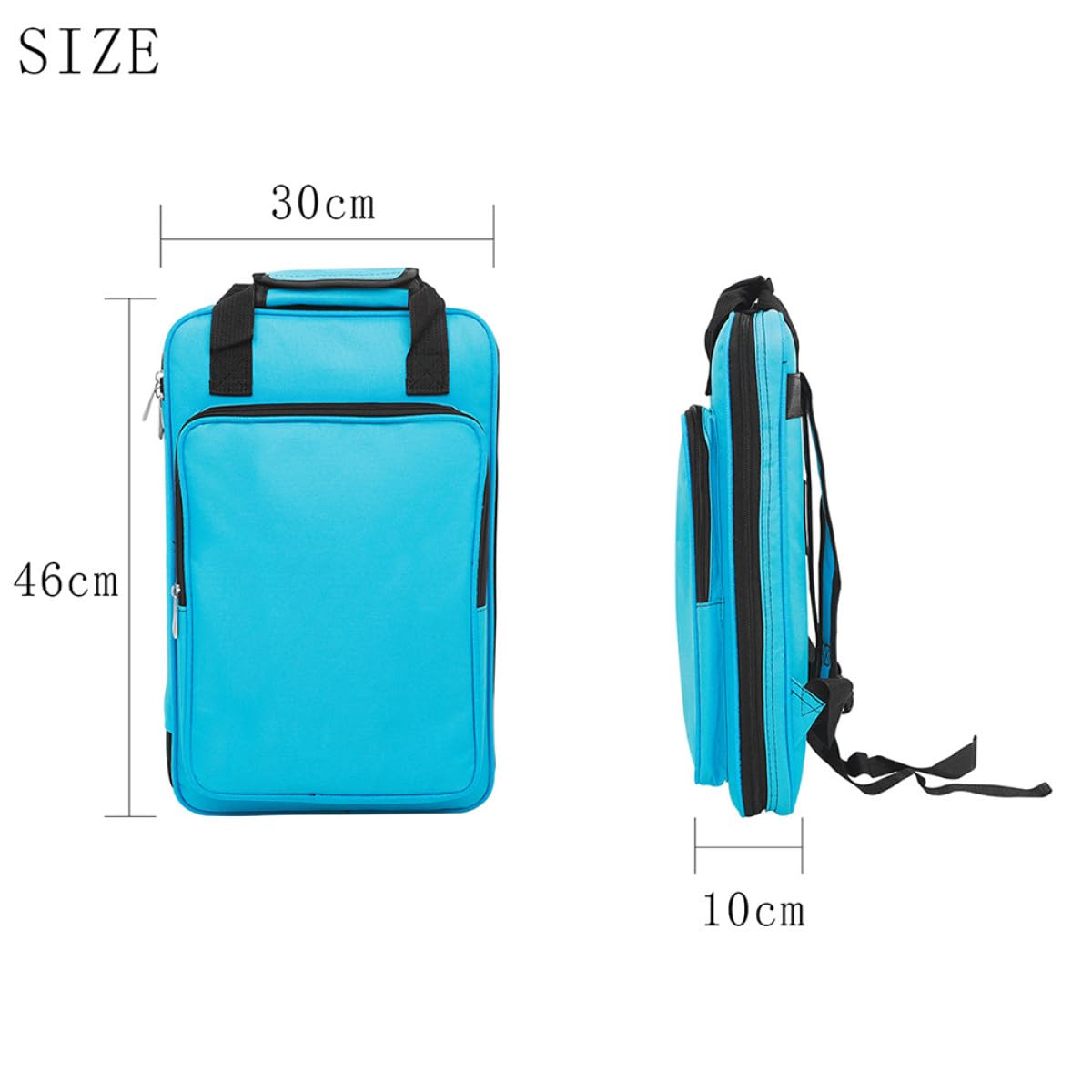 POPETPOP Borsa Porta Bacchette per Batteria Oxford Tracolla e Manici Comodi, Custodia Compatta per Drumstick per Musicisti in Movimento