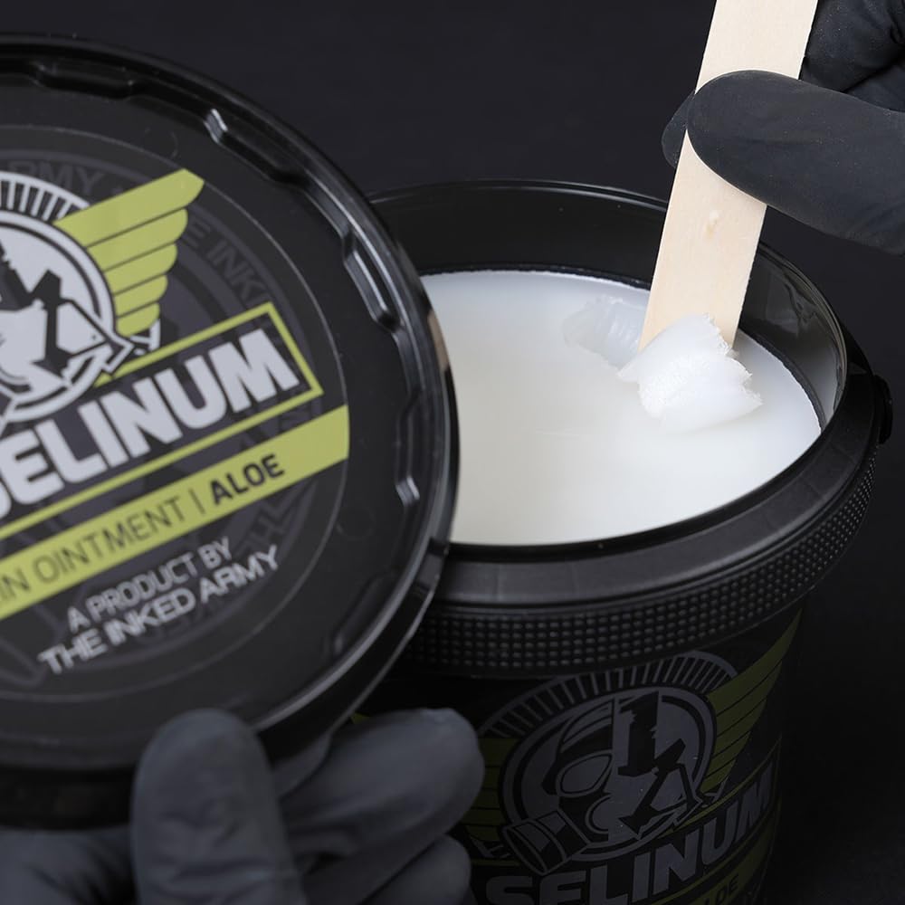 Vaselina blanca con aloe vera (aloe vera) para tatuajes y estudios profesionales, 1000 ml, con aloe vera, caléndula eucalipto o neutro