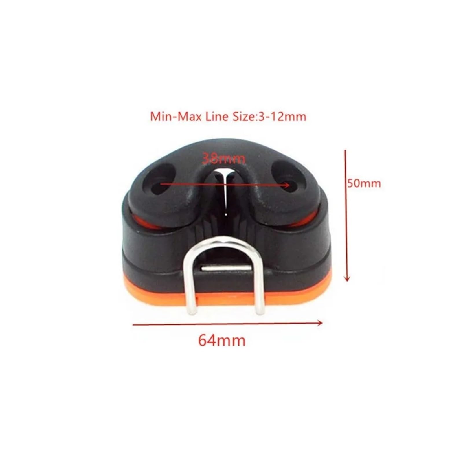 Strozzascotte, Morsetti A Camme Marini Morsetto universale for funi in nylon con cuscinetti a sfera e anelli di guida, galloccia a camma con ingresso rapido for kayak, ferramenta nautica, gallocce for