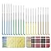 Produktbild Ekalee 20 Stück Filznadeln Bunte Wolle Filzen Nadel Werkzeug Set mit 2 Arten Nadeln Sternpunkt Filznadeln und Dreieckige Nadeln 36 Gauge 38 Gauge 40 Gauge
