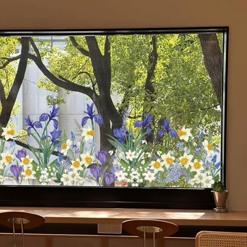 Vinilo Decorativo Floral Botánico 47.24"×11.81" para Ventana miniatura 6