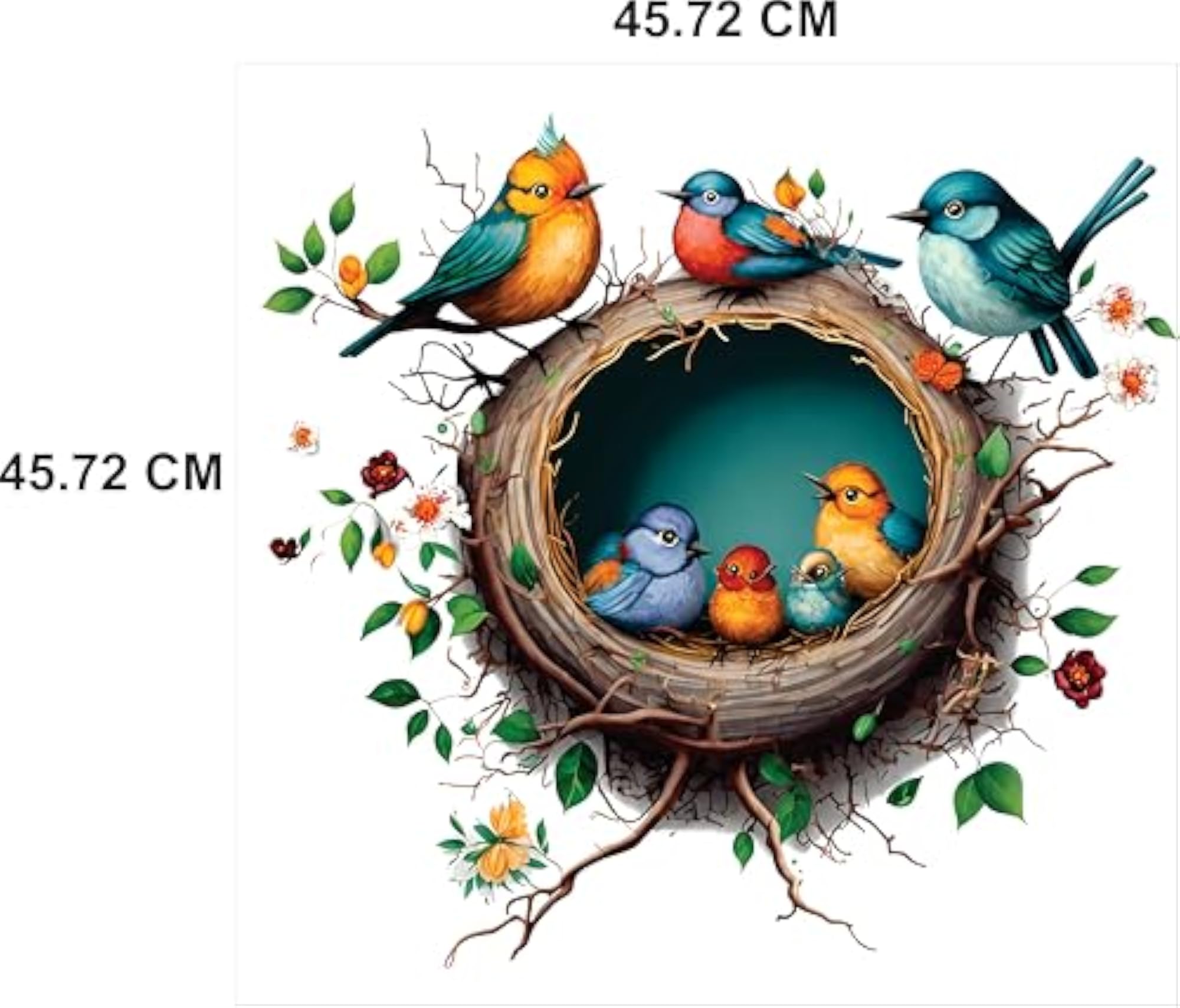 3D Bird Nest Wall Sticker