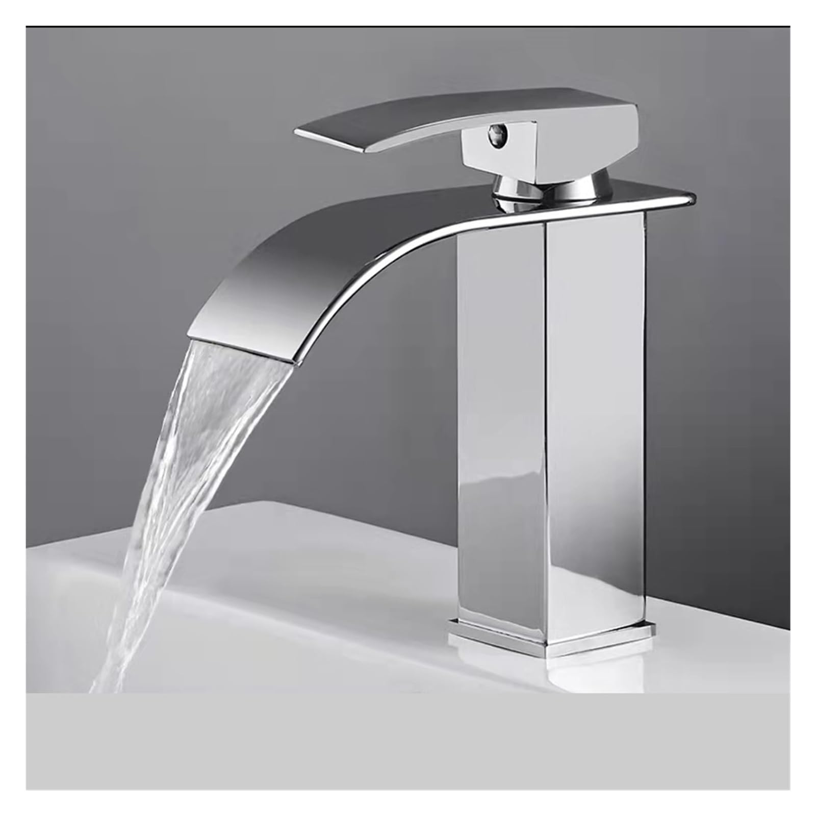 Grifo de encimera con cascada para lavabos modernos y elegantes