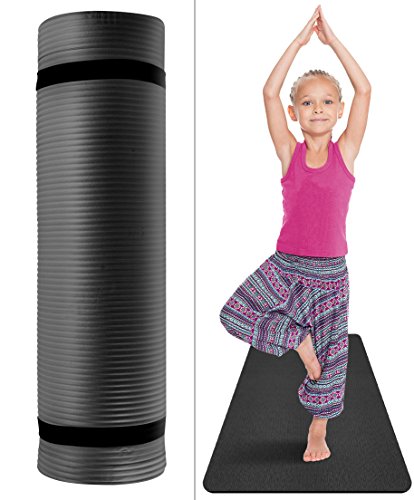 Sivan Health and Fitness Kids Exercise Yoga Mat with Carry Strap - for