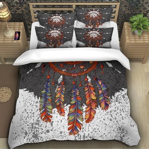 Housse de couette libellule anti-acarien et facile à border avec zip King size - 5