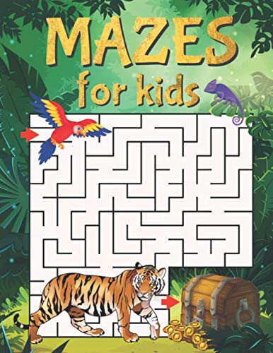 Mazes For Kids: Maze Activity Book With 40 Fun & Educational Maze Puzzles For Kids Ages 5+