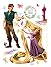 1art1 Rapunzel Rapunzel E Flynn Sempre Sticker Adesivo da Parete 85x65 cm