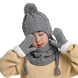 Contenido del paquete: gorro de invierno para niños, bufanda y guantes. Puedes combinar este gorro multifuncional y bufanda de acuerdo a tus necesidades, o usarlo solo.