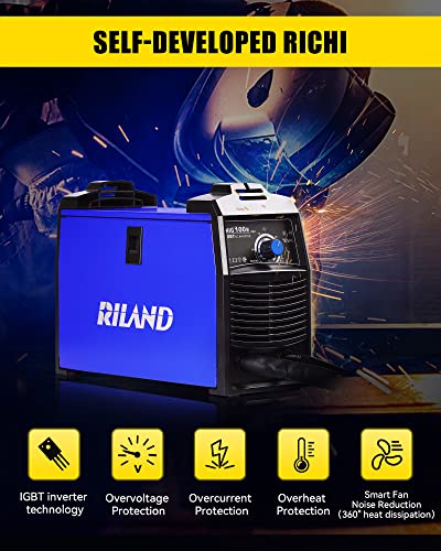 Riland Mig Welder Welding Machine: Flux Core Welder Gasless Welding Machines Wire Feed Welders Igbt Electric Portable Mig Welder 110V 120V With 2Lb Flux Core Welding Wire Beginners Welder Kit #TOP3