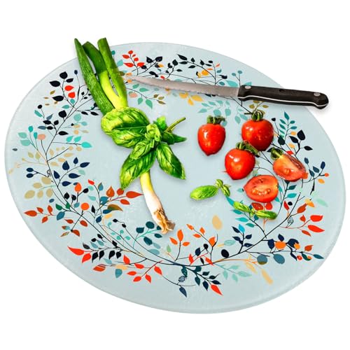 Tabla De Cortar Redonda De Vidrio Templado 30 cm miniatura 6