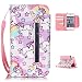 iPhone 4 Case,iPhone 4S Wallet Case,Kmety(TM) for iPhone 4 PU Leather 2in1 Case Flip Folio Magnetic Design[Built-in Credit Card Slots]with Painted Unicorn Pattern