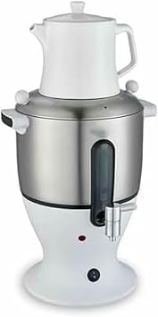 Electric Tea Maker,Double Pot Kettle Infuser,with Keep Warm Function,Automatic Shut Off,Easy to Use,for Office,Home White