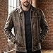 Mens Leather Jacket - Real Lambskin Classic Vintage Style Leather Jackets For Men Brown Leather Jacket for Mens (US, Alpha, Medium, Regular, Regular, Noir Burnished Tobacco)