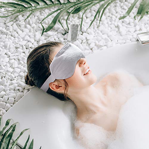 Unimi Heated Eye Mask for Dry Eyes, Microwaveble Moist Eye Compress for Puffy Eyes, Pink Eyes, Headache, Migraine Relief, Sinus Pain, Bruder Eye Compress Moist Heat Sleep Mask Washable & Reusable - Thumbnail 6