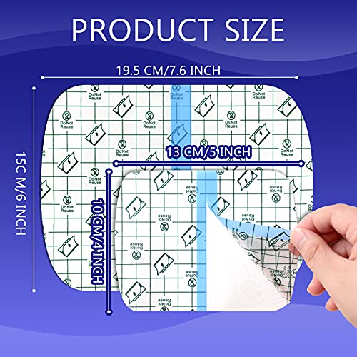 Image of Nuanchu 60 Pcs Tattoo Bandage Waterproof Adhesive Plastic Skin Cover | Transparent Bandage Tape Tattoo Protection Film Bandages Supplies 2 Sizes, 3.9 x 5.1 inch and 5.9 x 7.7 inch