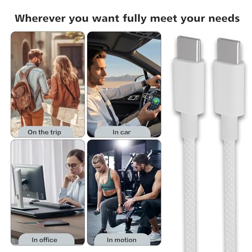 USB C to USBC Cable 10/10ft, Long 10 feet and 10 Foot iPhone Charger Cable Fast Charging Power Cord for Apple iPhone air 17 16 15 Pro max/Plus/for iPad Pro/Min, Type C to USB-C Charger - image 7