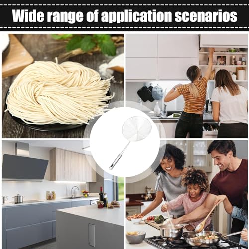 Skimmer - Spoon per friggere gli alimenti - Skimmer Skimmer - Spoon in acciaio inox Skimmer Ladle, kit - Chingadget, sCuisine - Pasta Cask per filtrazione olio, frittura, padelle - immagine 5