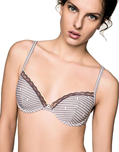 Bee Dees BH m. Schale / T-Shirt BH Charming Heart 63 white-darkcombination...