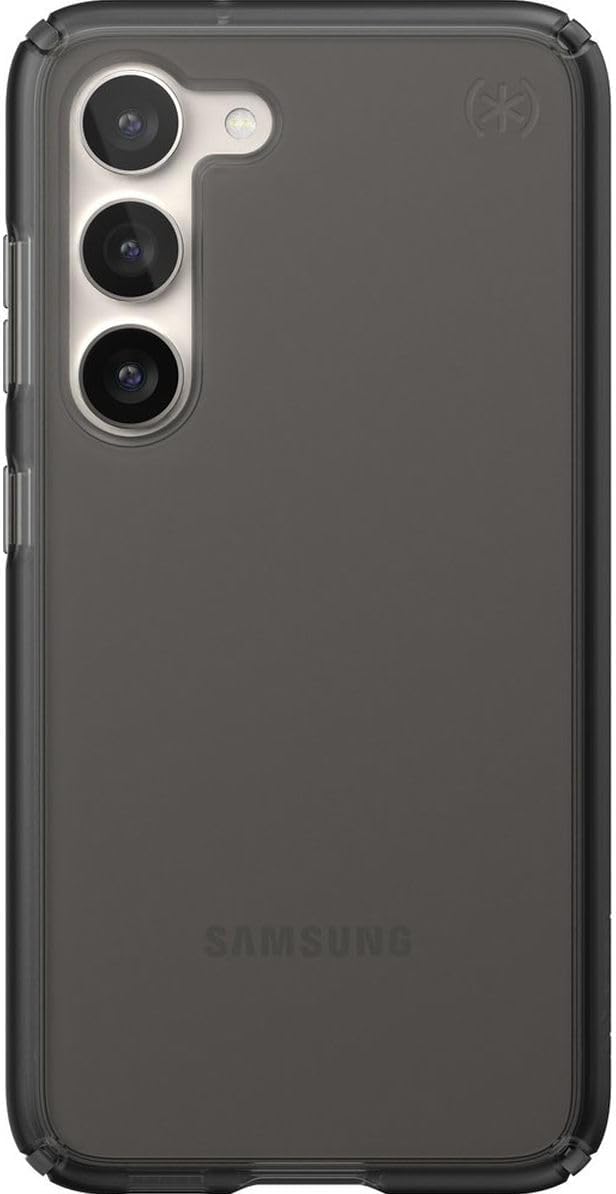 Speck Presidio Perfect Mist Samsung Galaxy S23 Case - Drop & Camera Protection, Clear Phone Case, Wireless Charging Compatible, Shock Absorbant, Galaxy S23 Case - Obsidian