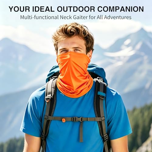 Image of 6 Pack Cooling Neck Gaiter Face Mask for Men Women Breathable Dust UV Protection Multifunctional Reusable Face Cover